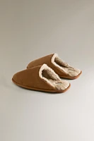 COZY LEATHER SLIPPERS