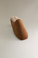 COZY LEATHER SLIPPERS