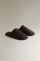 COZY LEATHER SLIPPERS