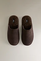 COZY LEATHER SLIPPERS