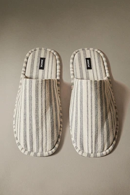 STRIPED COTTON SLIPPERS