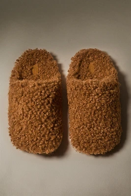 FAUX SHEARLING SLIPPERS