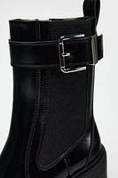 HEELED ANKLE BOOTS WITH BUCKLE