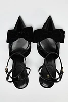 VELVET LOOK BOW HIGH HEELS