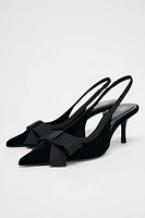 VELVET LOOK BOW SLINGBACK