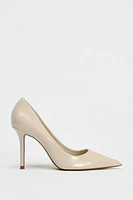 Stiletto heel patent effect high heels. Pointed toes and round topline. <br/><br/>Heel height: 3.7 inches (9.5 cm)