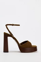 SUEDE PLATFORM SANDALS