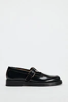 BUCKLED LEATHER LOAFERS