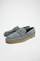 SUEDE PENNY LOAFERS