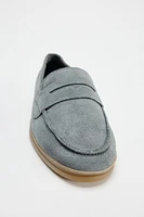 SUEDE PENNY LOAFERS