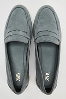 SUEDE PENNY LOAFERS