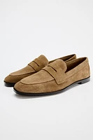 SUEDE PENNY LOAFERS