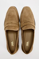 SUEDE PENNY LOAFERS