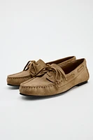 SUEDE PENNY LOAFERS