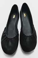 LEATHER BALLET FLATS