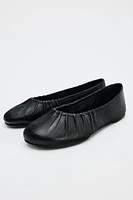 LEATHER BALLET FLATS