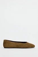 SUEDE BALLET FLATS