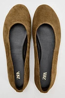 SUEDE BALLET FLATS