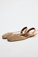 TIED CROCHET SLINGBACK SHOES