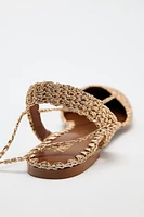 TIED CROCHET SLINGBACK SHOES