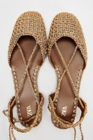 TIED CROCHET SLINGBACK SHOES