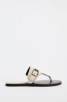 LEATHER SANDALS WITH BUCKLE