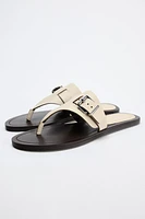 LEATHER SANDALS WITH BUCKLE