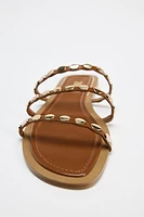 TRIPLE STRAP FLAT SANDALS