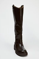 METAL DETAIL LEATHER BOOTS