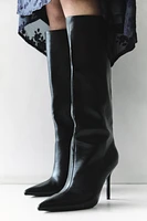 HEELED BOOTS WITH TOPSTITCHING