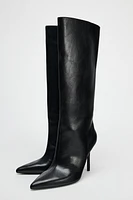 HEELED BOOTS WITH TOPSTITCHING