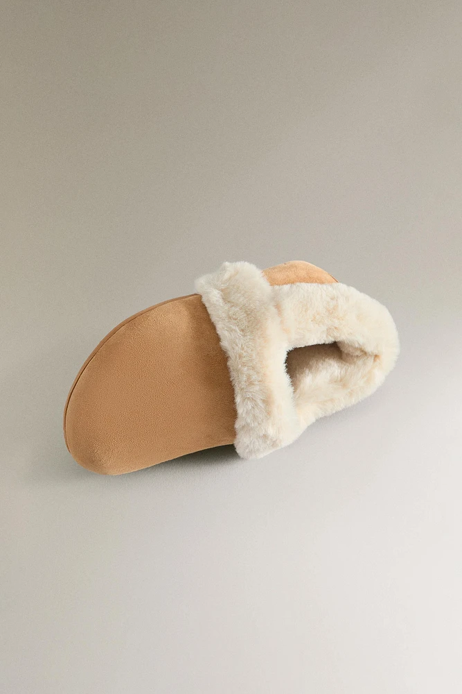 COZY LEATHER SLIPPERS