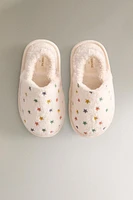 TERRYCLOTH STAR BATHROOM SLIPPERS