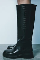 MOCK CROC RIDING BOOTS