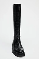 MOCK CROC RIDING BOOTS