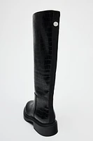 MOCK CROC RIDING BOOTS