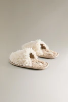 JUNIOR FAUX SHEARLING SLIPPERS