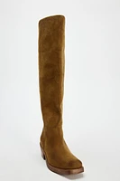 WIDE SHAFT SUEDE BOOTS