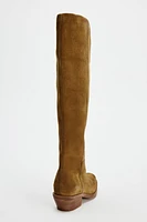 WIDE SHAFT SUEDE BOOTS