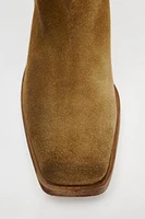 WIDE SHAFT SUEDE BOOTS