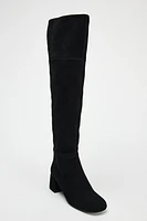 HEELED SUEDE KNEE HIGH BOOTS