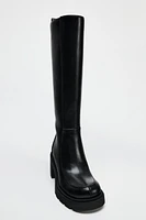 OVER-THE-KNEE HEELED LUG SOLE BOOTS