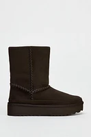 PLATFORM ANKLE BOOTS WITH INNER LINING