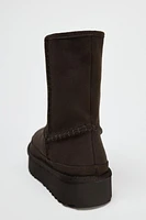 PLATFORM ANKLE BOOTS WITH INNER LINING