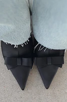 BOW HIGH-HEEL ANKLE BOOTS