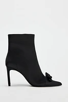 BOW HIGH-HEEL ANKLE BOOTS