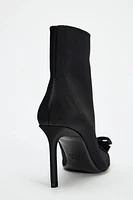 BOW HIGH-HEEL ANKLE BOOTS