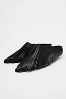 FRINGED LEATHER SLINGBACK