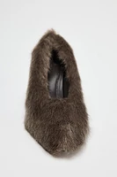 FAUX FUR HEELED SHOES