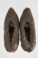 FAUX FUR HEELED SHOES